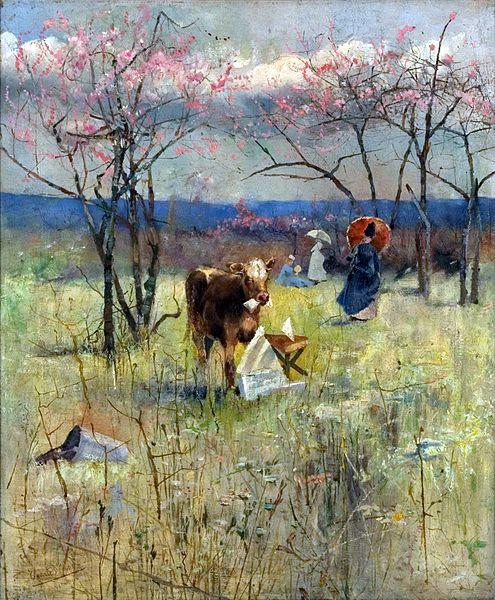 Charles conder An Early Taste for Literature Norge oil painting art